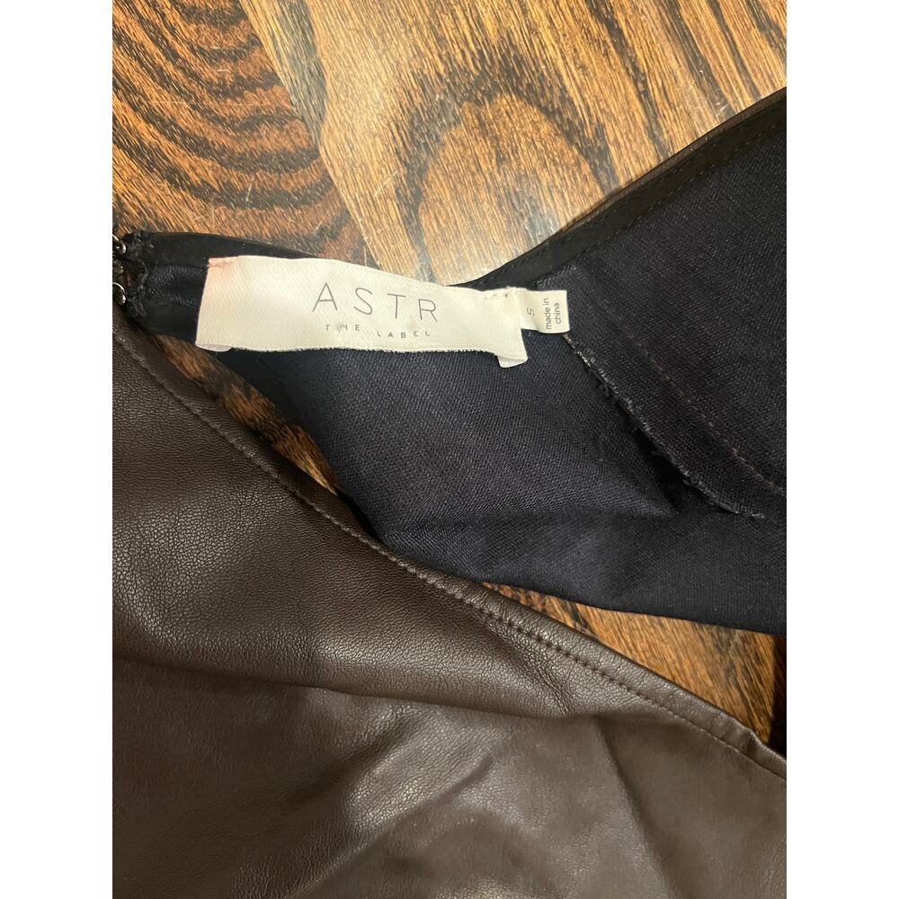 ASTR the Label Miranda Vegan Leather Midi Dress Dark Brown Cutout Sz. S NWOT - Picture 10 of 10